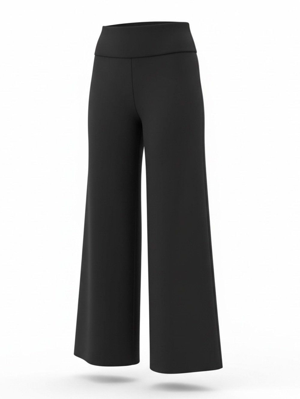 Eileen Fisher Black Wide-Leg Pull-On Pants